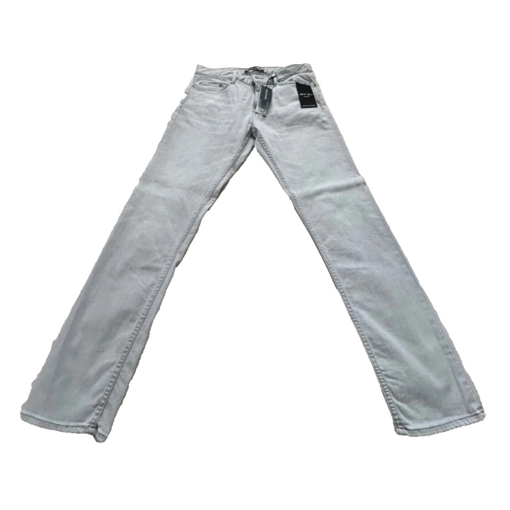 Men Dead Stock Banana Republic Skinny Light Gray Denim Jean 34x32